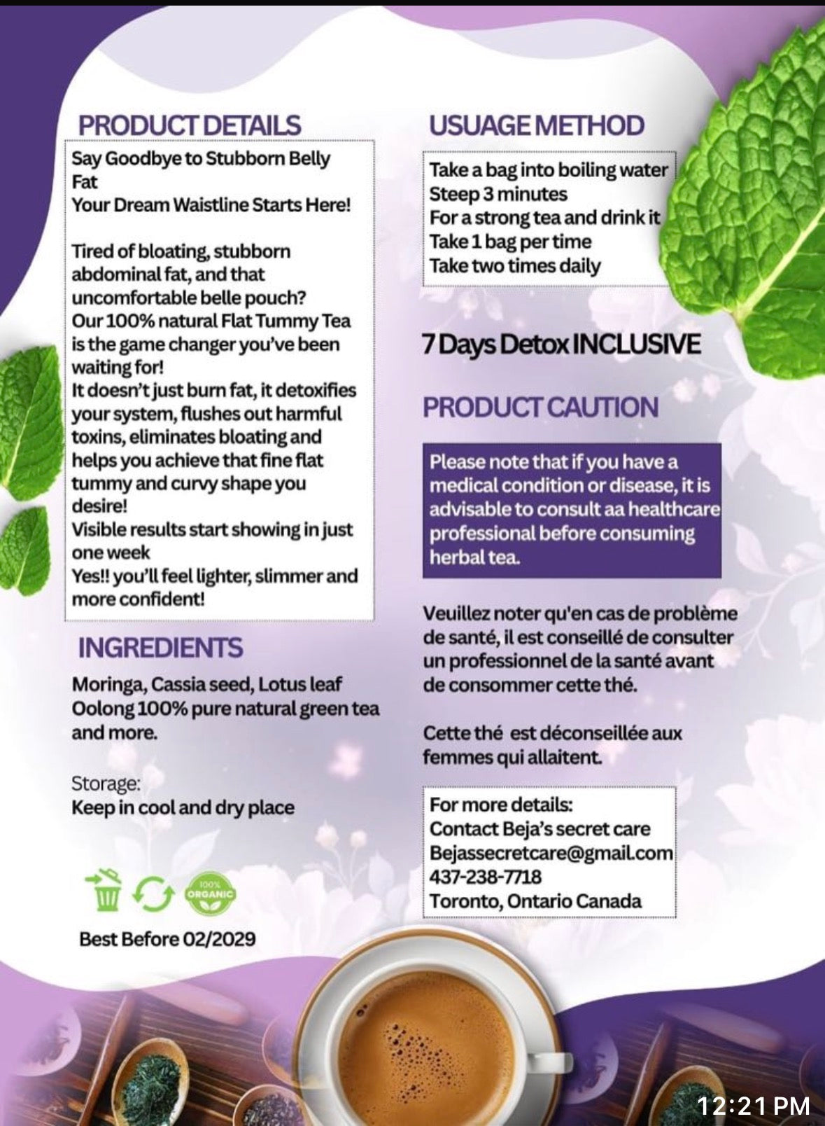 Burn Tummy Tea