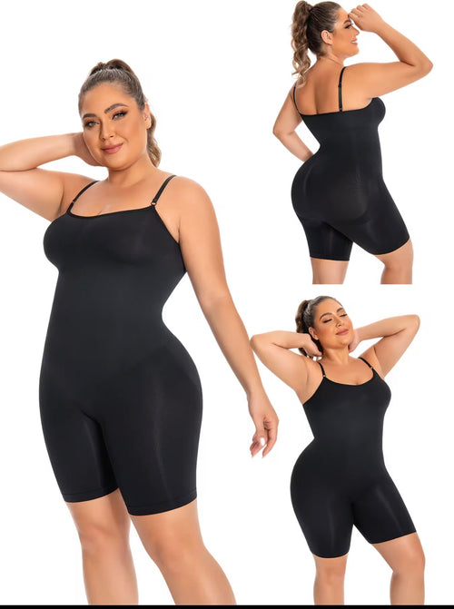 Bodysuit Shapewear 
Straps Waist Tummy Control Firm Level